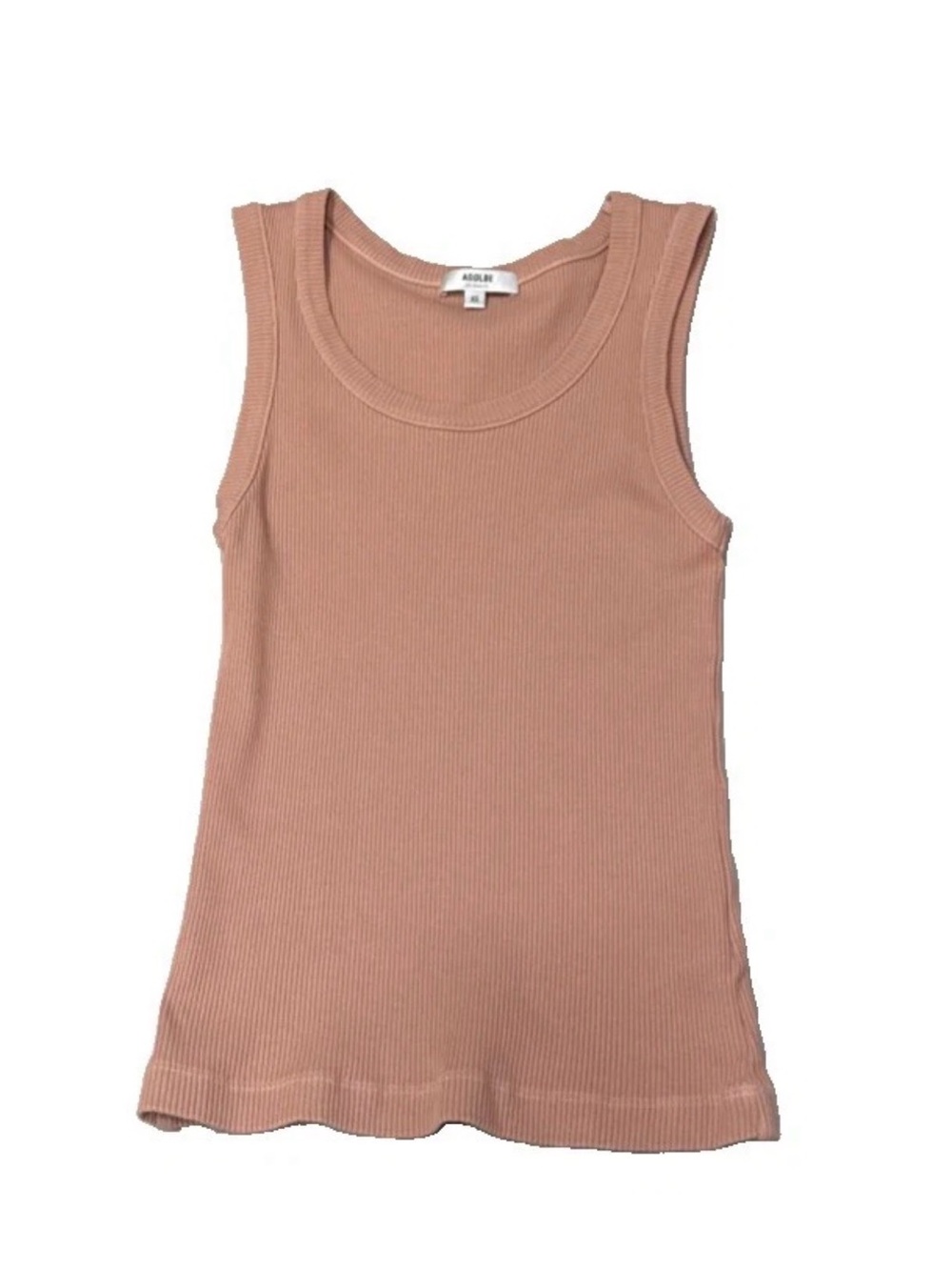 AGOLDE Poppy Ribbed Scoop Neck Tank Pink Salt XS NWOT